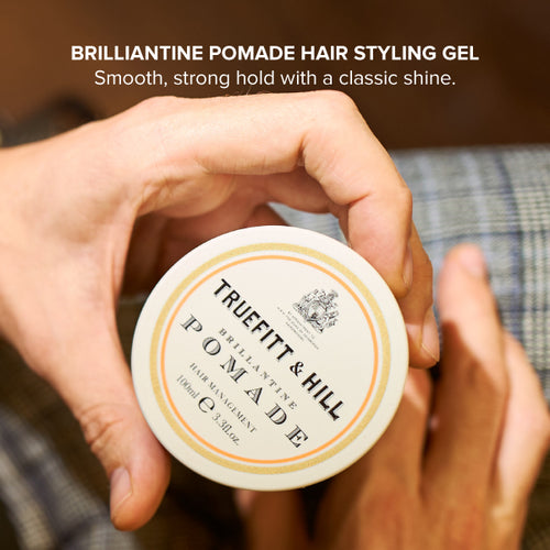 Truefitt & Hill Brilliantine Pomade Hair Styling Gel for Men 100gm